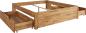 Preview: Massivholzbett "Santos" ohne Kopfteil mit Schubladen - Wildeiche geölt