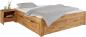 Preview: Massivholzbett "Santos" ohne Kopfteil mit Schubladen - Wildeiche geölt