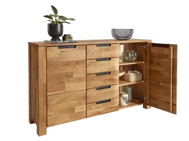 Kommode / Sideboard "Ema" Kernbuche oder Wildeiche massiv geölt