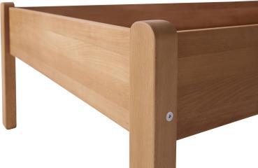 Massivholzbett "Olivia" aus Kernbuche in bequemer Komforthöhe 90x200