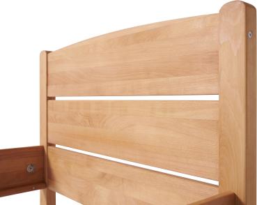 Massivholzbett "Olivia" aus Kernbuche in bequemer Komforthöhe 90x200