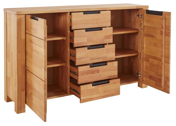 Kommode / Sideboard "Ema" Kernbuche oder Wildeiche massiv geölt